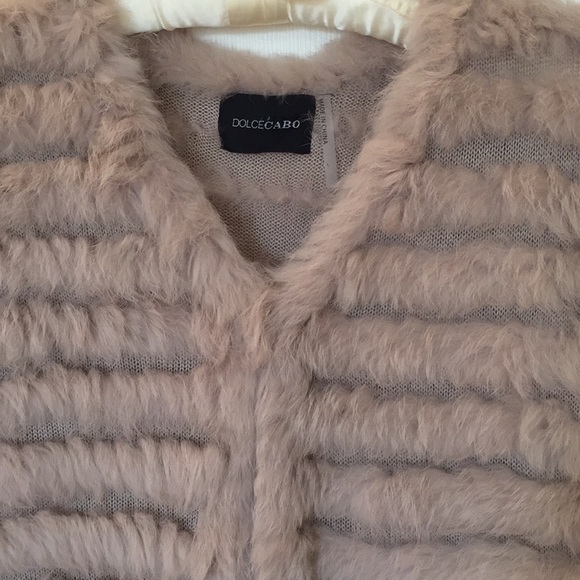 Fur Vest salmon in colour - Picture 2 of 6